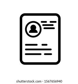 Customer info icon. Outline customer info vector icon for web design isolated on white background