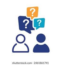 Customer inquiry, dialogue between two people, questions and answers.
