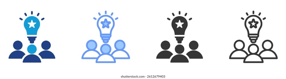 Customer insight icon set multiple style collection