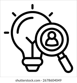 Cliente Insights Icon Elemento Para El Diseño