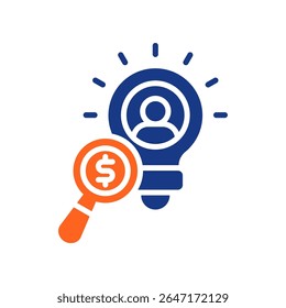 Customer Insights Icon Fill Vector Illustration