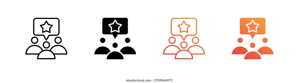 Customer Insights Multiple Style Icon Set Vector