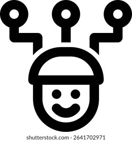 Customer Intelligence, Artificial Intelligence, Customer Experience Outline Icon