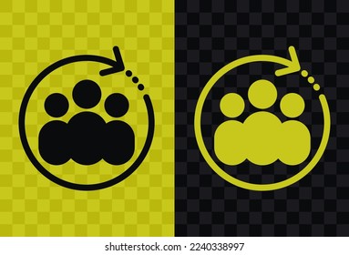 Customer interaction, high quality vector silhouette icon. Customer interaction icon silhouette isolated on dark and light transparent backgrounds, Customer interaction symbol.