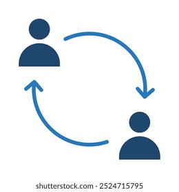 Ícone da interação do cliente - ilustração do vetor de linha