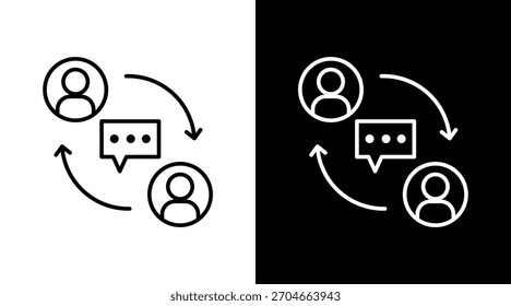 Customer Interaction White Icon Set Design