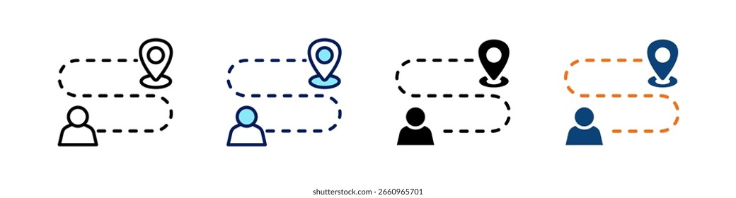 Customer Journey All In One Icon Multi Styles Vektor Set