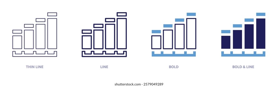 Customer journey icon in 4 different styles. Thin Line, Line, Bold, and Bold Line. Duotone style. Editable stroke.