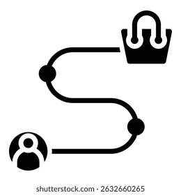 Estilo atrevido del icono del viaje del Cliente para los diversos propósitos del diseño