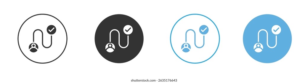 Customer journey icon Editable flat style, illustration icons