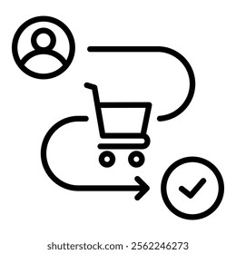 Customer Journey Icon Element For Design