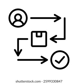 Customer Journey Icon Element for Design
