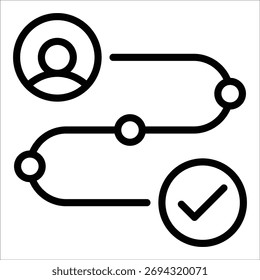 Customer Journey Icon Element For Design