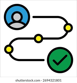 Customer Journey Icon Element For Design