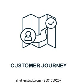 Customer Journey icon. Line element from customer relationship collection. Linear Customer Journey icon sign for web design, infographics and more.