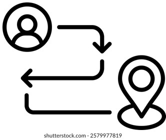 Customer Journey icon line vector illustration