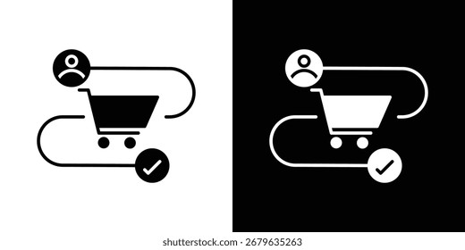 Logotipo del icono del viaje del Cliente. símbolos gráficos simples