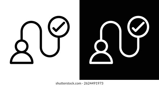 Ícone de jornada do cliente. Vetor de tipo de logotipo definido