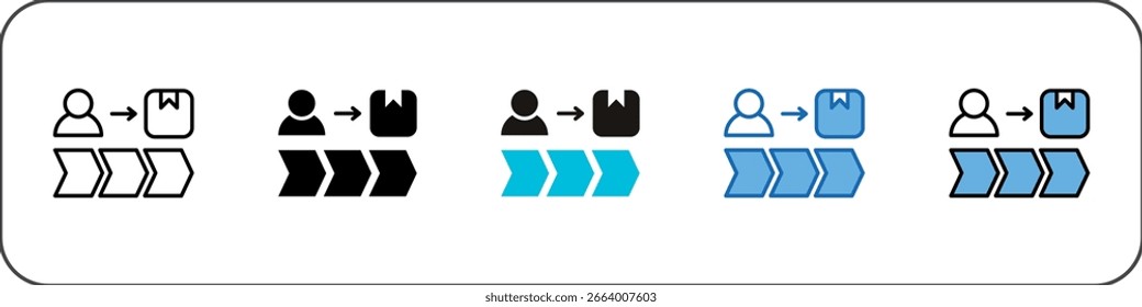 Icono de viaje de Cliente Ilustración multiestilo