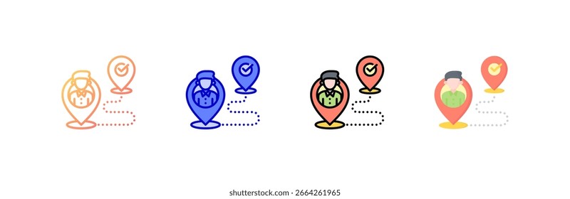 Customer Journey icon set multiple style collection