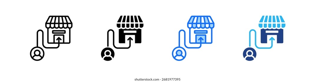 Customer Journey Icon Set Multiple Style Collection
