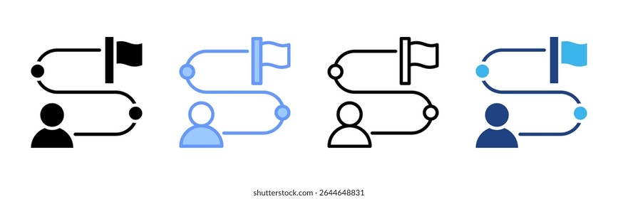 Customer Journey icon sheet multiple style collection