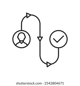 Customer Journey icon simple black line style.