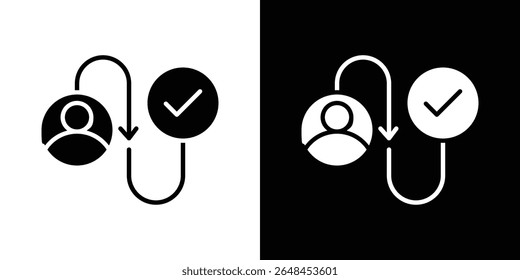 Customer journey icon symbol collection. Flat vector stock illustration.
