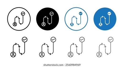 Customer Journey icon Symbol mark in filled style