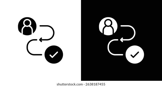 Customer journey icon symbols. Vector illustration.