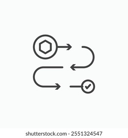 Vektorgrafik des Symbols Customer Journey. EPS10