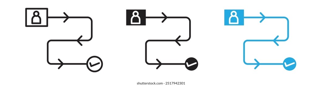 Customer journey icon vector set illustration