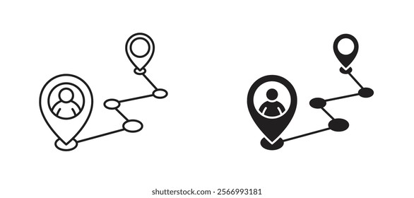 Customer journey icons in outline and fill. vector illustration for ui.