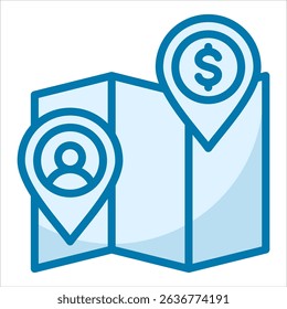 Customer Journey Map Icon Element For Design