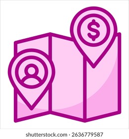 Customer Journey Map Icon Element For Design