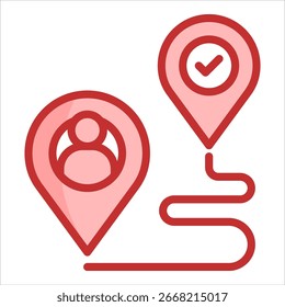 Customer Journey Map Icon Element For Design