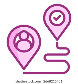 Customer Journey Map Icon-Element für Design
