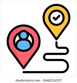 Customer Journey Map Icon Element For Design