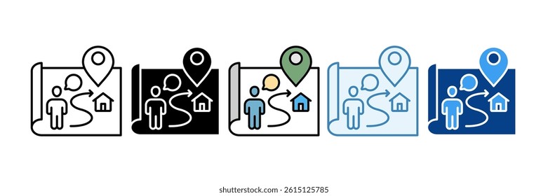 Customer Journey Map Icon Set Multiple Style Collection