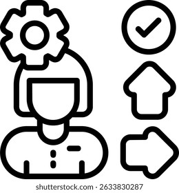 Customer Journey Mapping Outline Style Icon Design