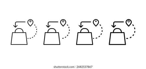 Customer Journey Multiple Line Icon Element