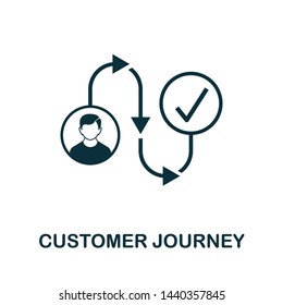 Customer Journey vector icon illustration. Creative sign from crm icons collection. Filled flat Customer Journey icon for computer and mobile. Symbol, logo vector graphics. - Shutterstock ID 1440357845
