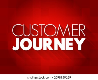 Customer Journey - visual representation of a customer's experience with a company, text concept background