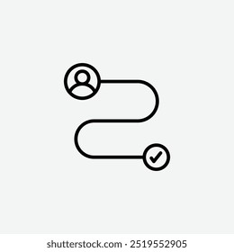 Customer journeyline vector icon. EPS 10