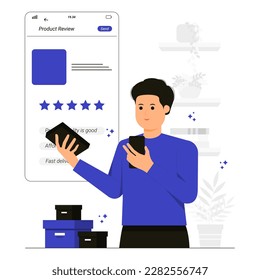 Ilustración del concepto de comentarios y revisión de las licencias de los clientes