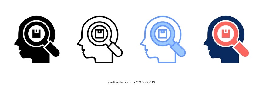 Conjunto de iconos de lente Cliente colección de estilo múltiple