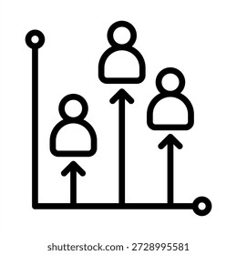 Wertschöpfungssymbol "Customer Lifetime" - Schwarze Umrisssymbole Stil für Buchhaltung und Unternehmen