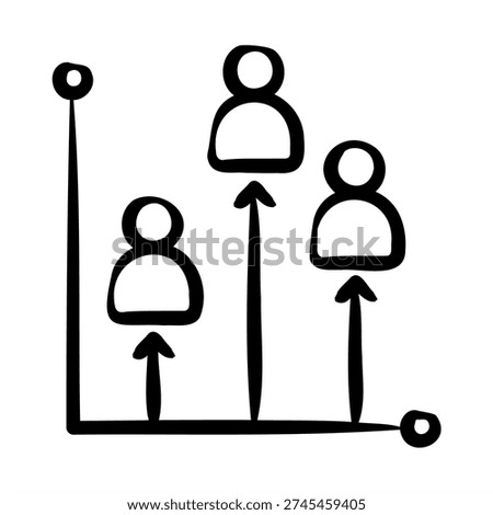 Customer Lifetime Value Icon With Dooldles Handdrawn Style For Accounting and Business