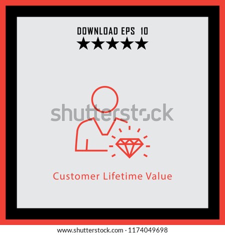 Customer Lifetime Value  line icon