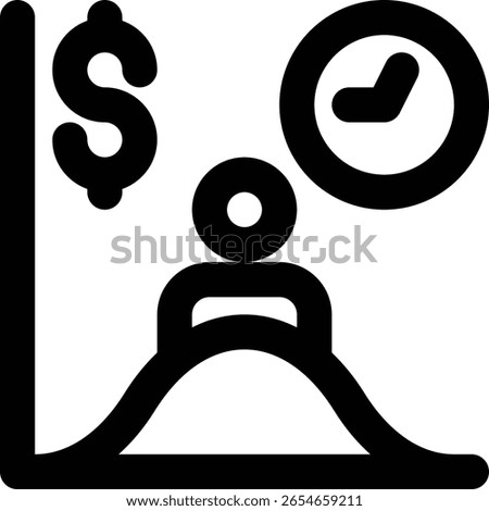 Customer Lifetime Value, Customer Value Outline Icon